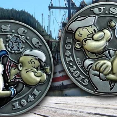 USCG Popeye USCG USN Flip Coin ad