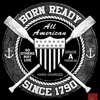 USCG Born Ready All American Decal