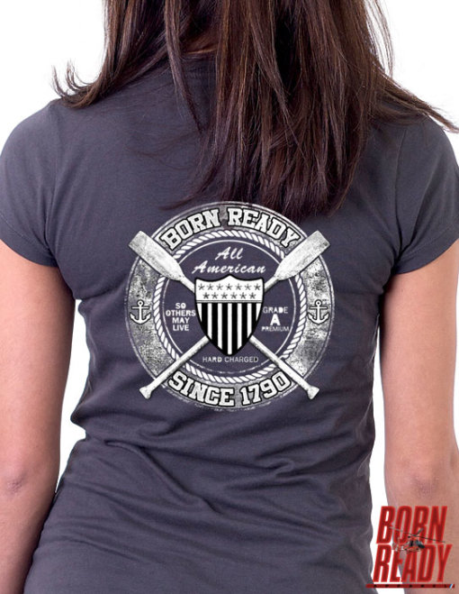 USCG Born Ready All American Womens Shirt
