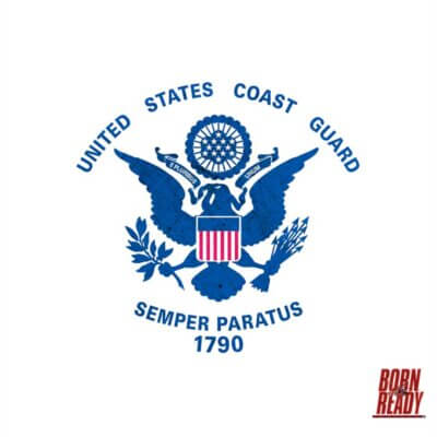 USCG Semper Paratus Flag Coast Guard Veteran 3-18 Inch Custom Decal Sticker