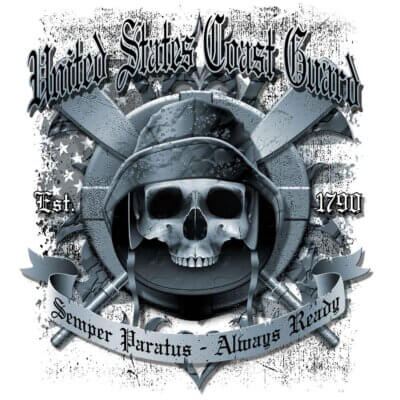 USCG Semper Paratus Coast Guard Veteran 3-18 Inch Custom Decal Sticker