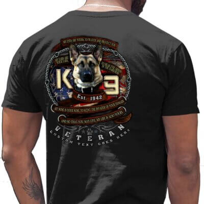 K9 Veteran Since 1942 Coast Guard Veteran Custom Men's Shirt