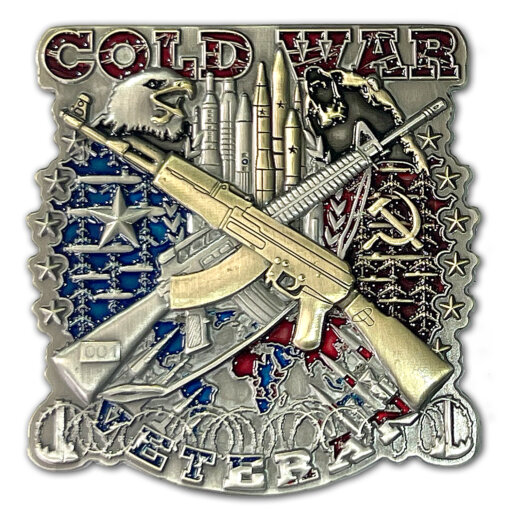 Cold War Veteran US Eagle vs USSR Soviet Bear Coast Guard Challenge Coin