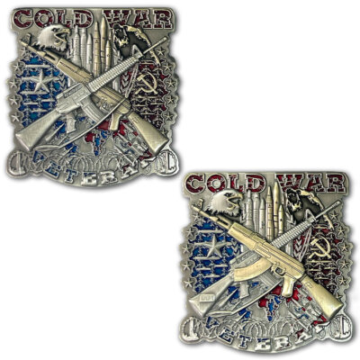 Cold War Veteran US Eagle vs USSR Soviet Bear Coast Guard Challenge Coin