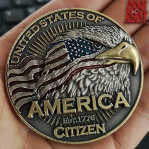 USA American Citizen National Anthem Coast Guard Challenge Coin