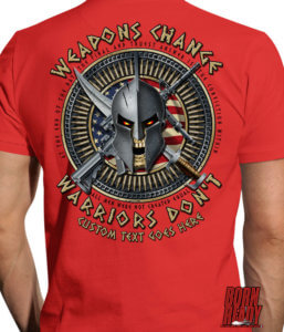 Weapons-Change-Warriors-Dont-Red-Shirt