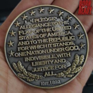 USA American Citizen Pledge Of Allegiance Coast Guard Challenge Coin