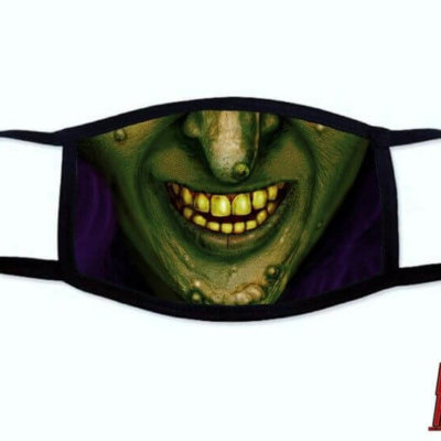 Evil Green Witch Halloween Covid Mask