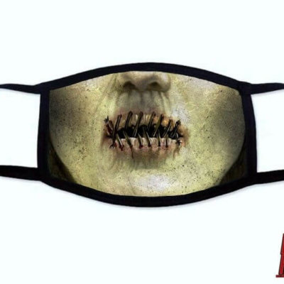 Stitched Mouth Female Halloween Covid Mask