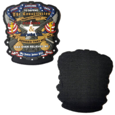 Oath To The US Constitution Patriotic Morale PVC Patch