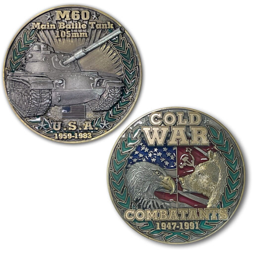M60 MBT USA Cold War Combatants Challenge Coin