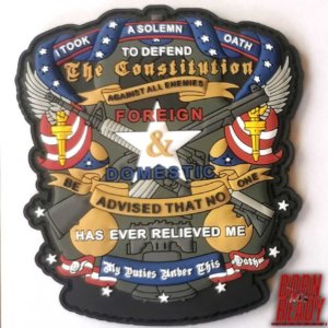 Oath To The US Constitution Patriotic Morale PVC Patch