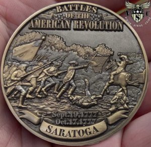 Battle of Saratoga Battles of the American Revolution Coin