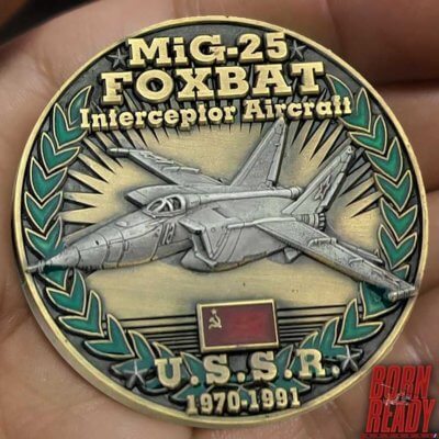 MiG-25 Foxbat USSR Cold War Combatant Challenge Coin