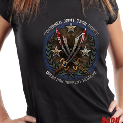 Operation Inherent Resolve CJTF Coast Guard Veteran Custom Women's Shirt