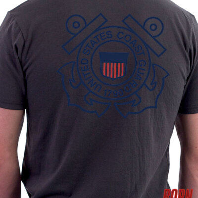USCG Crossed Anchors Coast Guard Veteran Custom Men's Shirt