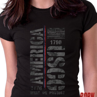 USCG What We Protect America Coast Guard Veteran Custom Women's Shirt
