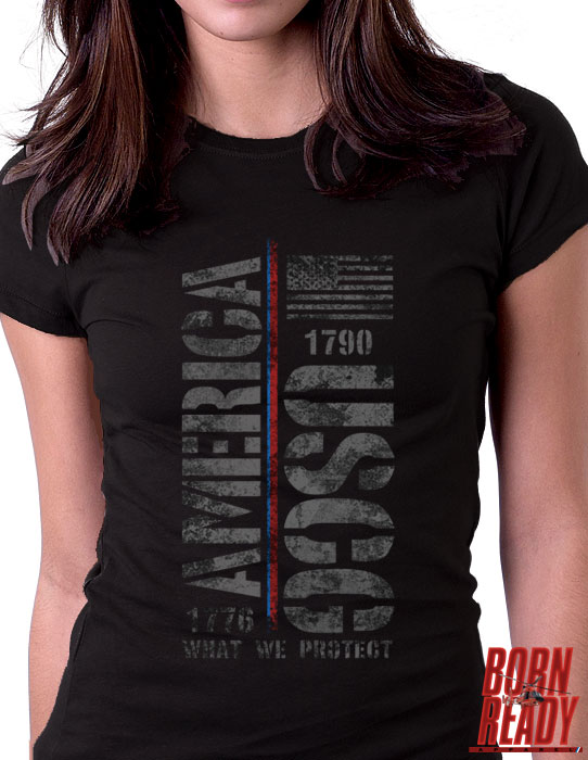 USCG What We Protect America Coast Guard Veteran Custom Women's Shirt
