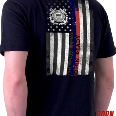 USCG US Flag The True Few Coast Guard Veteran Custom Men's Shirt