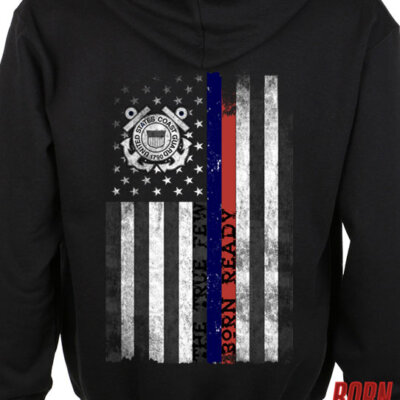 USCG US Flag The True Few Coast Guard Custom Hoodie