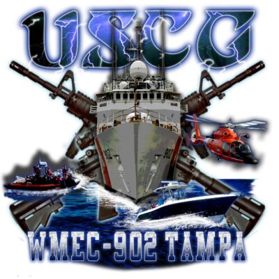 USCG WMEC-902-TAMPA Coast Guard Veteran 3-18 Inch Custom Decal Sticker