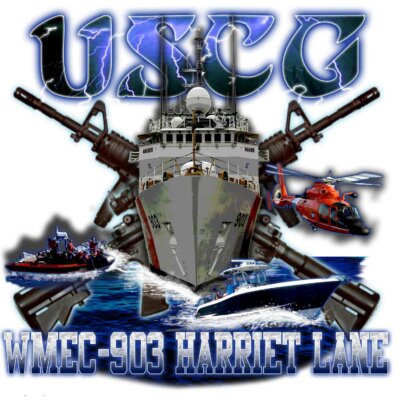 USCG WMEC-903-HARRIET LANE Coast Guard Veteran 3-18 Inch Custom Decal Sticker