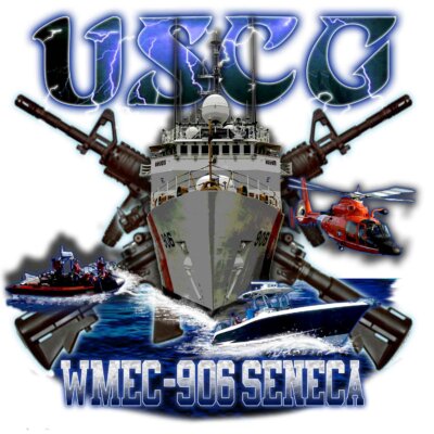 USCG WMEC-906 SENECA Coast Guard Veteran 3-18 Inch Custom Decal Sticker