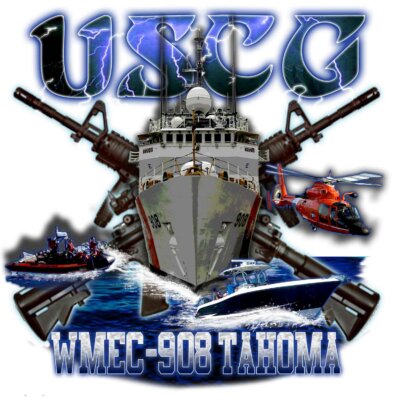USCG WMEC-908 TAHOMA Coast Guard Veteran 3-18 Inch Custom Decal Sticker