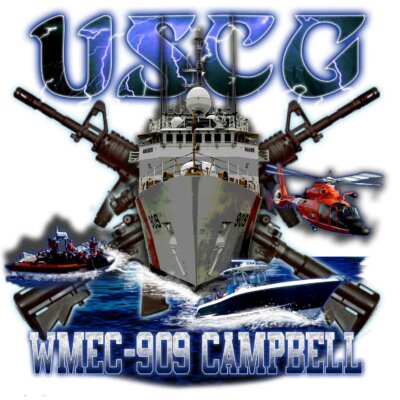 USCG WMEC-909 CAMPBELL Coast Guard Veteran 3-18 Inch Custom Decal Sticker