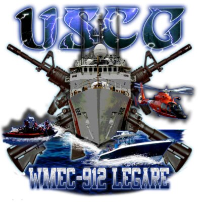 USCG WMEC-912 LEGARE Coast Guard Veteran 3-18 Inch Custom Decal Sticker