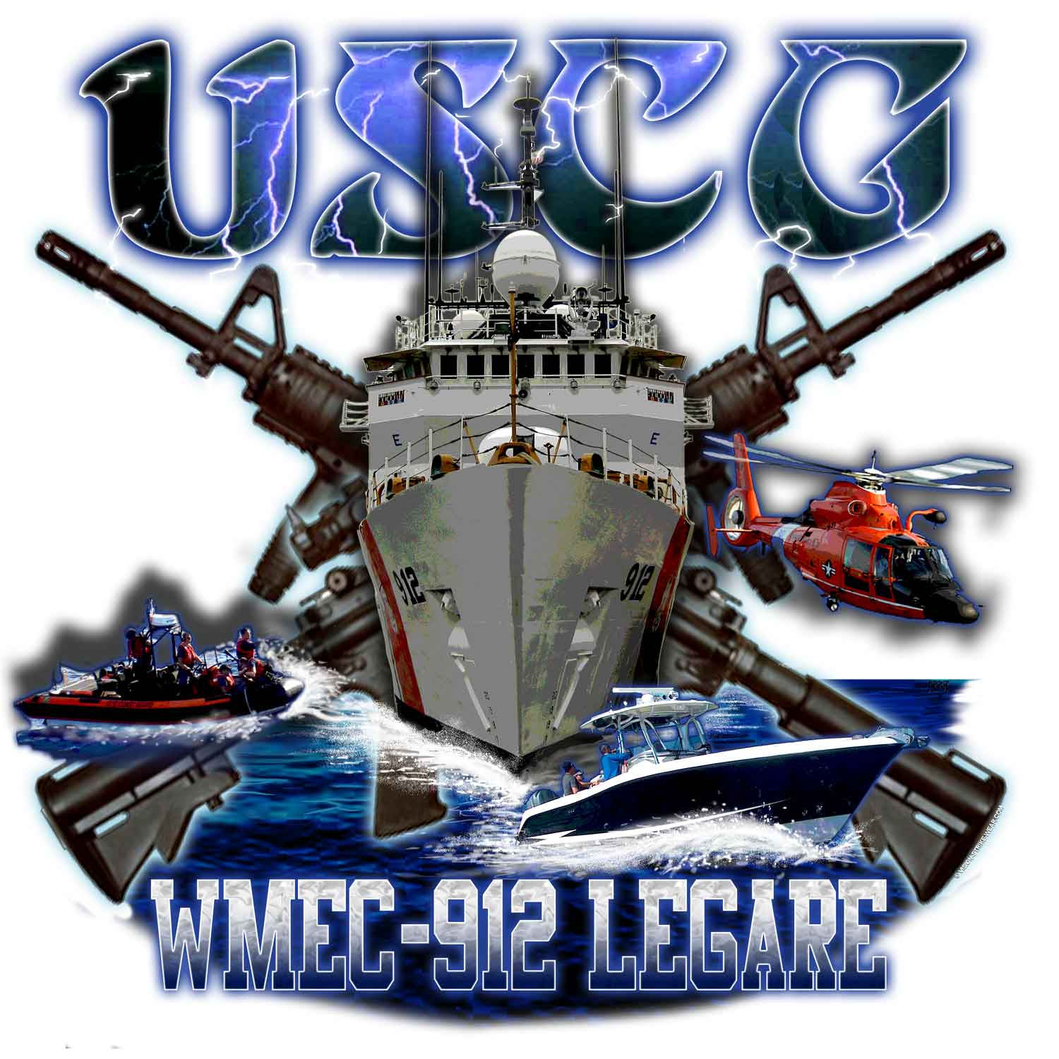 USCG WMEC-912 LEGARE Coast Guard Veteran 3-18 Inch Custom Decal Sticker