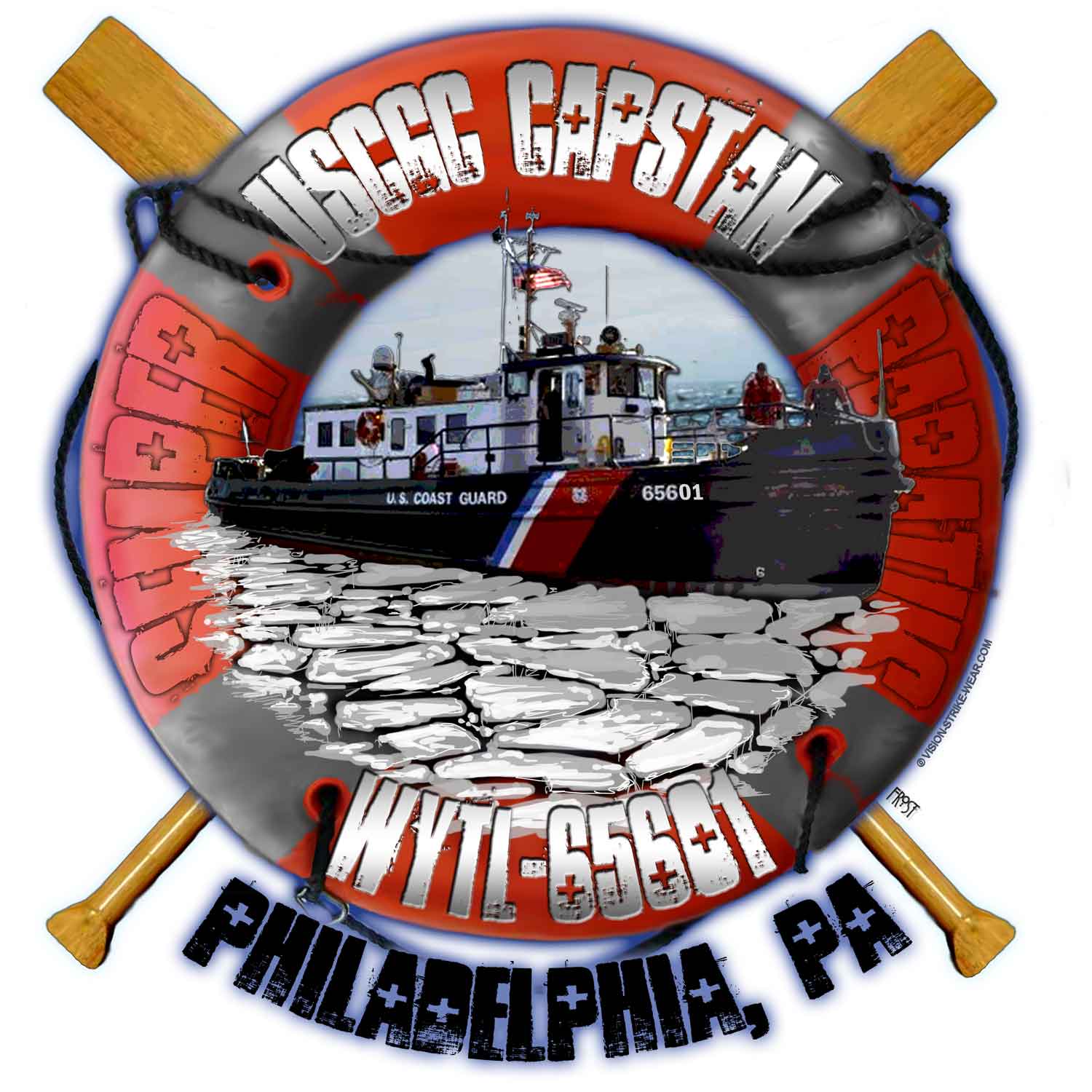 USCGC Capstan WYTL-65601 Semper Paratus Coast Guard Veteran 3-18 Inch Custom Decal Sticker