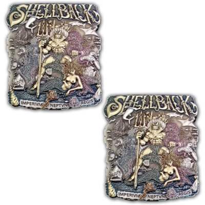 Shellback King Neptune Coast Guard Challenge Coin