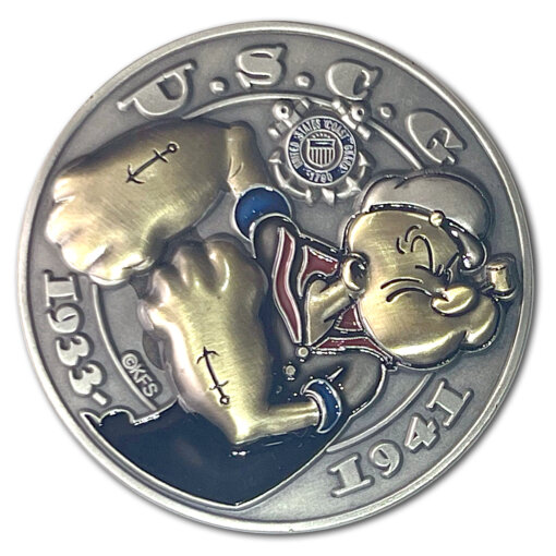 Popeye USCG USN Flip Coast Guard Challenge Coin