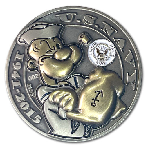 Popeye USCG USN Flip Coast Guard Challenge Coin