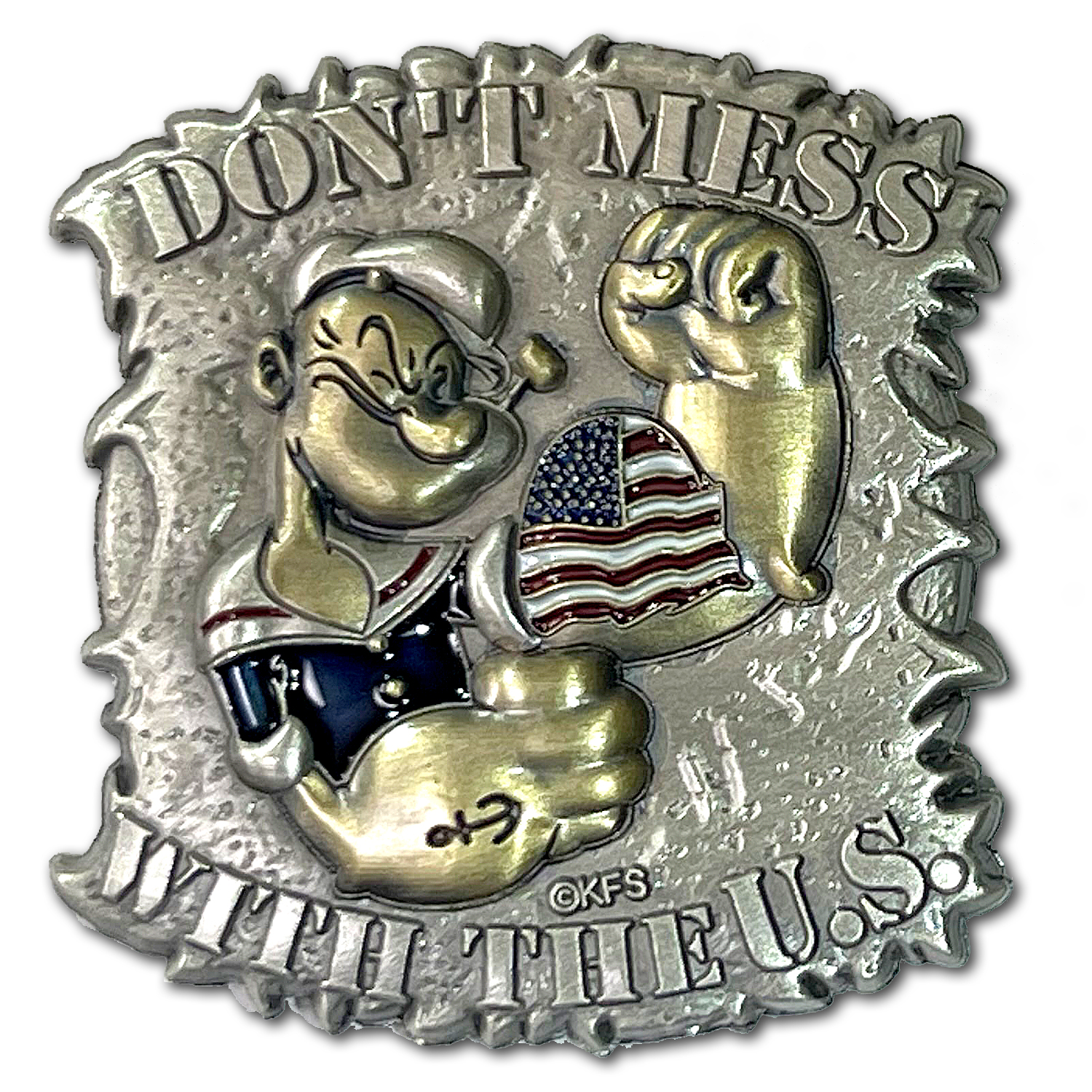 Popeye the Sailor Dont Mess with US Coast Guard Challenge Coin