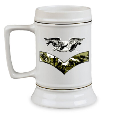 3rd Class Petty Officer Rank 1790 Coast Guard Veteran 28 oz Ceramic Beer Drinking Stein