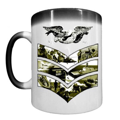 1st Class Petty Officer Rank 1790 Coast Guard Veteran 15oz Ceramic Heat-Activated Custom Coffee Mug