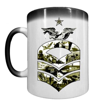 Senior Chief Petty Officer Rank 1790 Coast Guard Veteran 15oz Ceramic Heat-Activated Custom Coffee Mug