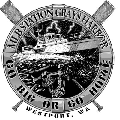 USCG Station Grays Harbor Coast Guard Veteran 3-18 Inch Custom Decal Sticker