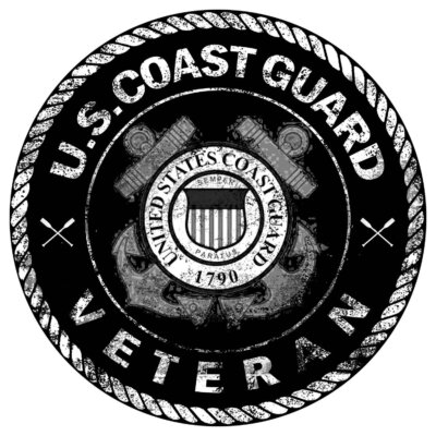 US Coast Guard Veteran 3-18 Inch Custom Decal Sticker
