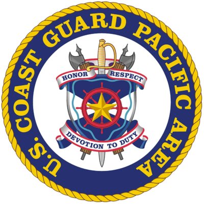 Pacific Area Coast Guard Veteran 3-18 Inch Custom Decal Sticker
