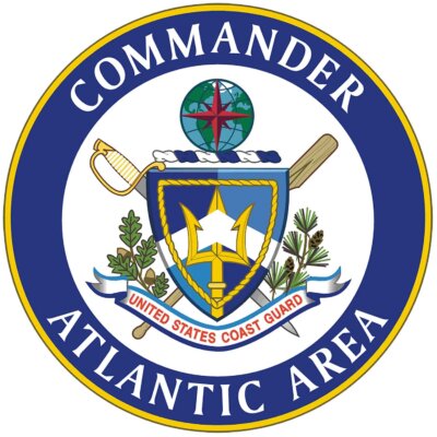 Commander Atlantic Area Coast Guard Veteran 3-18 Inch Custom Decal Sticker