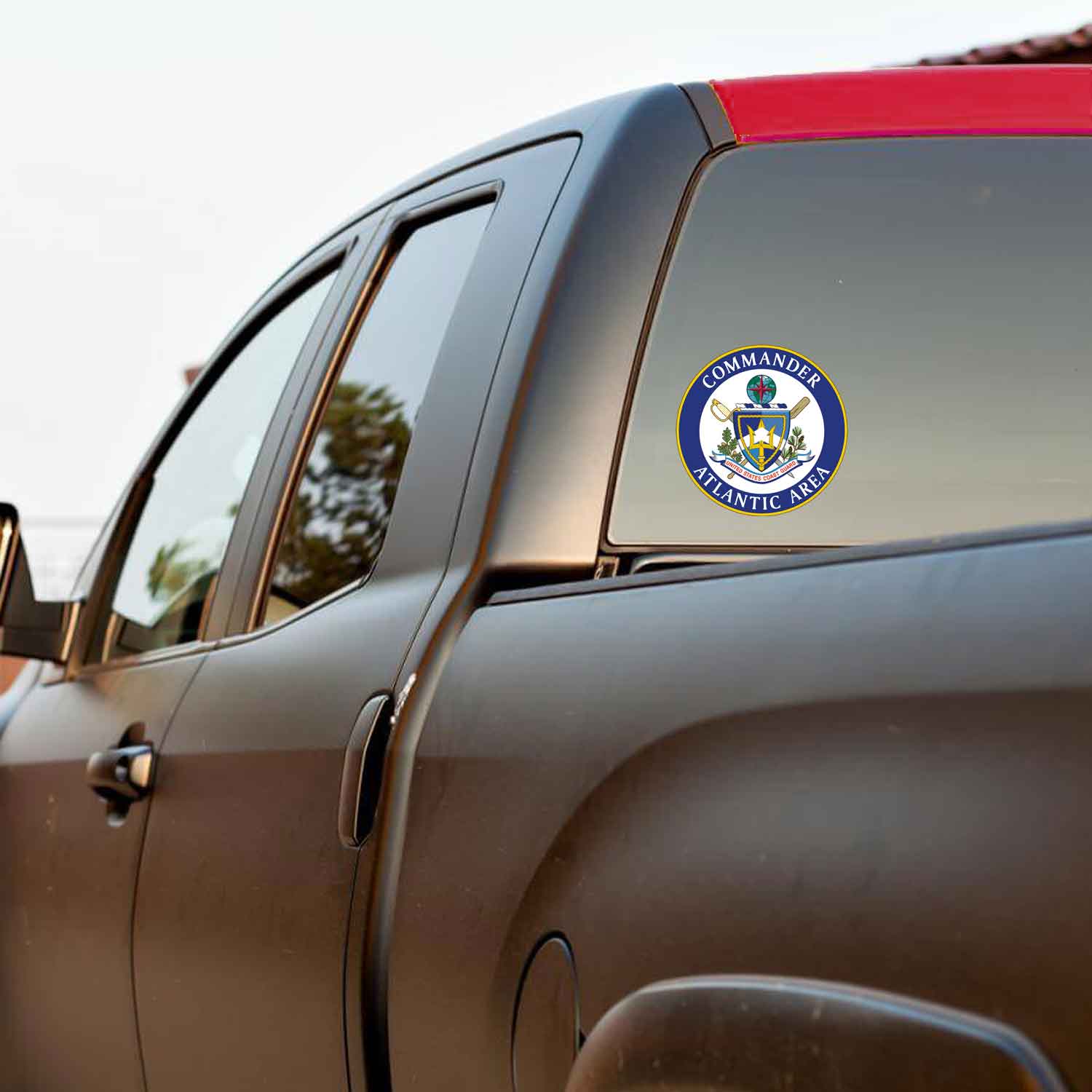 Commander Atlantic Area Coast Guard Veteran 3-18 Inch Custom Decal Sticker