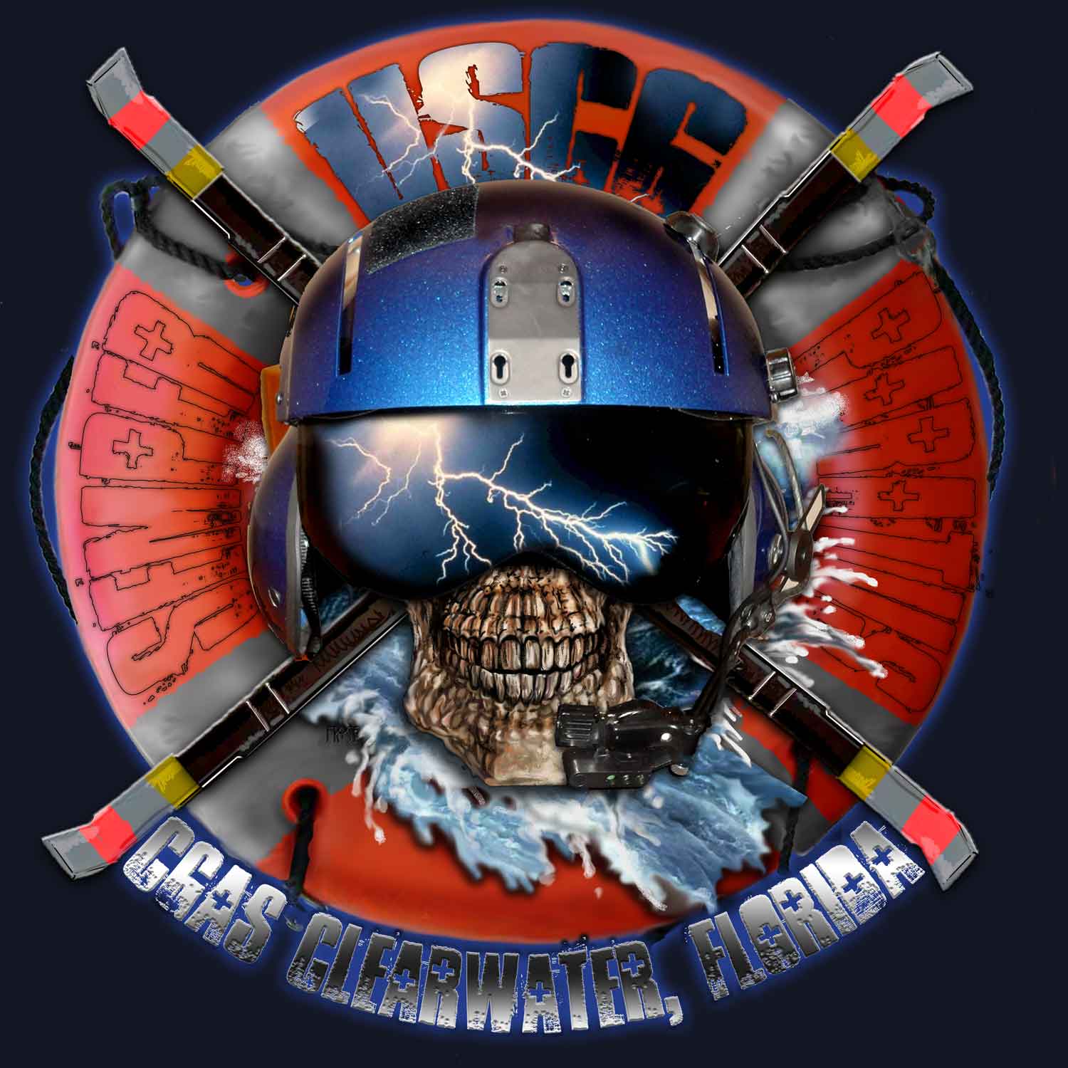 CGAS Air Station Clearwater Semper Paratus Coast Guard Veteran 3-18 Inch Custom Decal Sticker