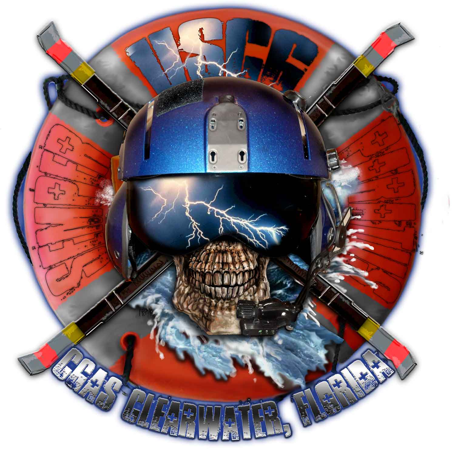 CGAS Air Station Clearwater Semper Paratus Coast Guard Veteran 3-18 Inch Custom Decal Sticker