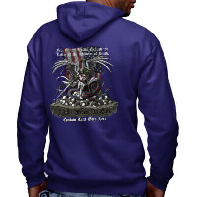 I Will Fear No Evil Psalm 23:1 Coast Guard Veteran Custom Hoodie
