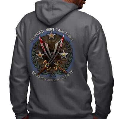 Operation Inherent Resolve Combined Joint Task Force Coast Guard Veteran Military Custom Hoodie