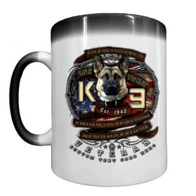 K9 Veteran Est. 1942 Heat-Activated 15 oz Ceramic Custom Coffee Mug