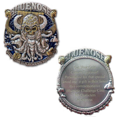 Blue Nose US Coast Guard Custom Engraved Challenge Coin